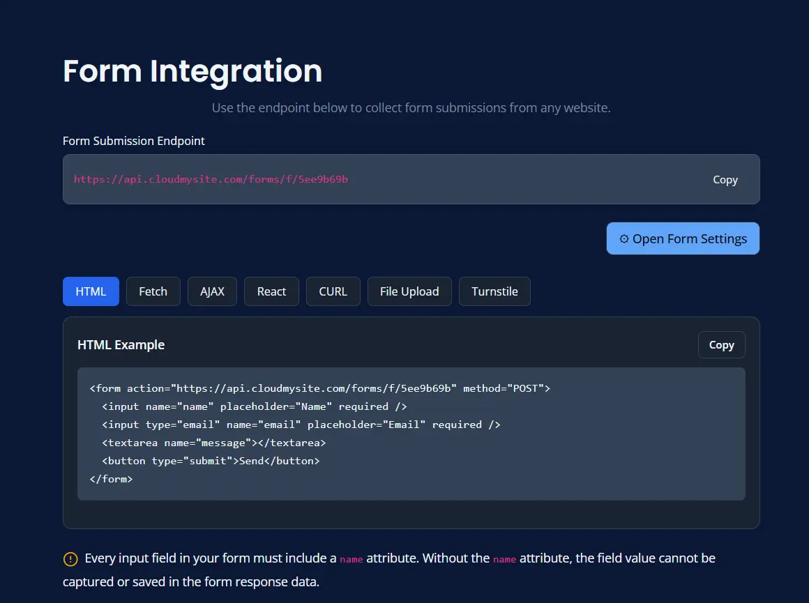Created form view