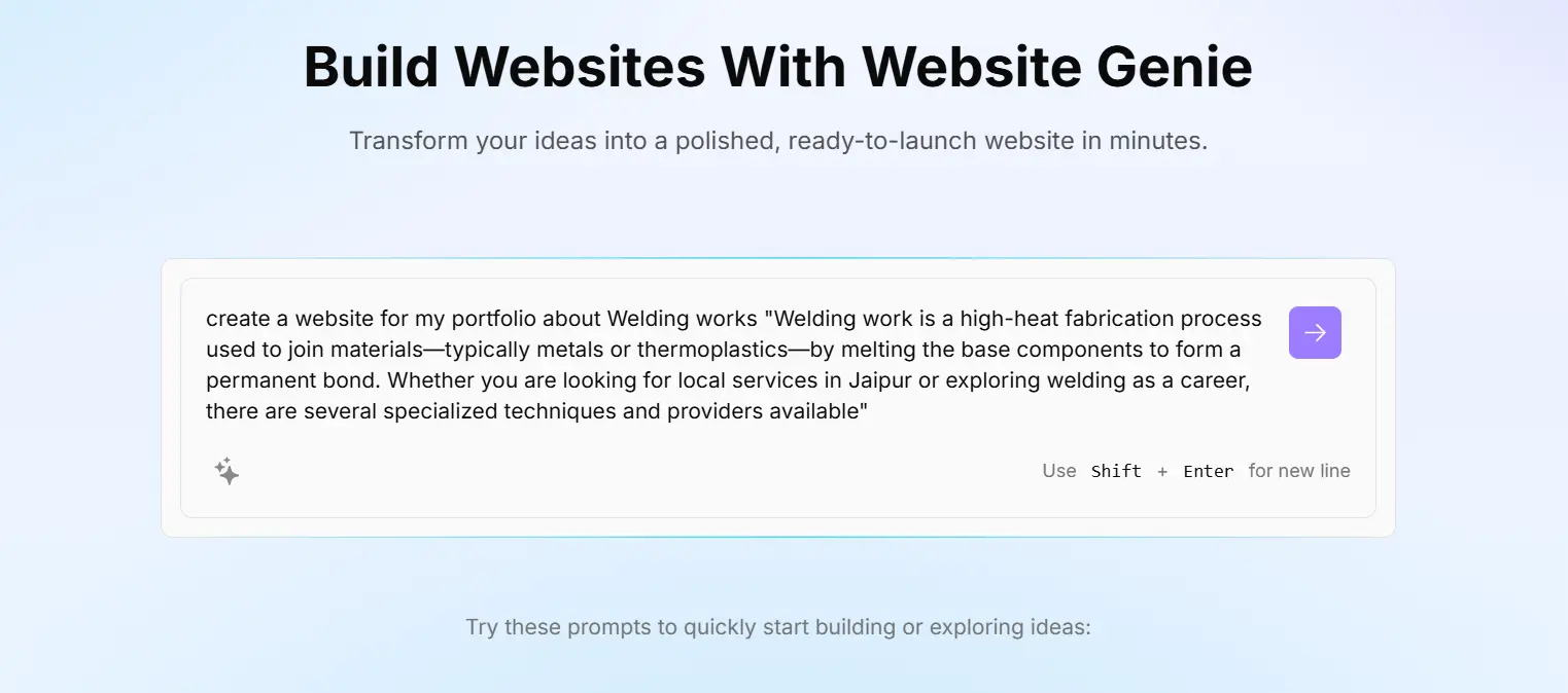 home page ai website