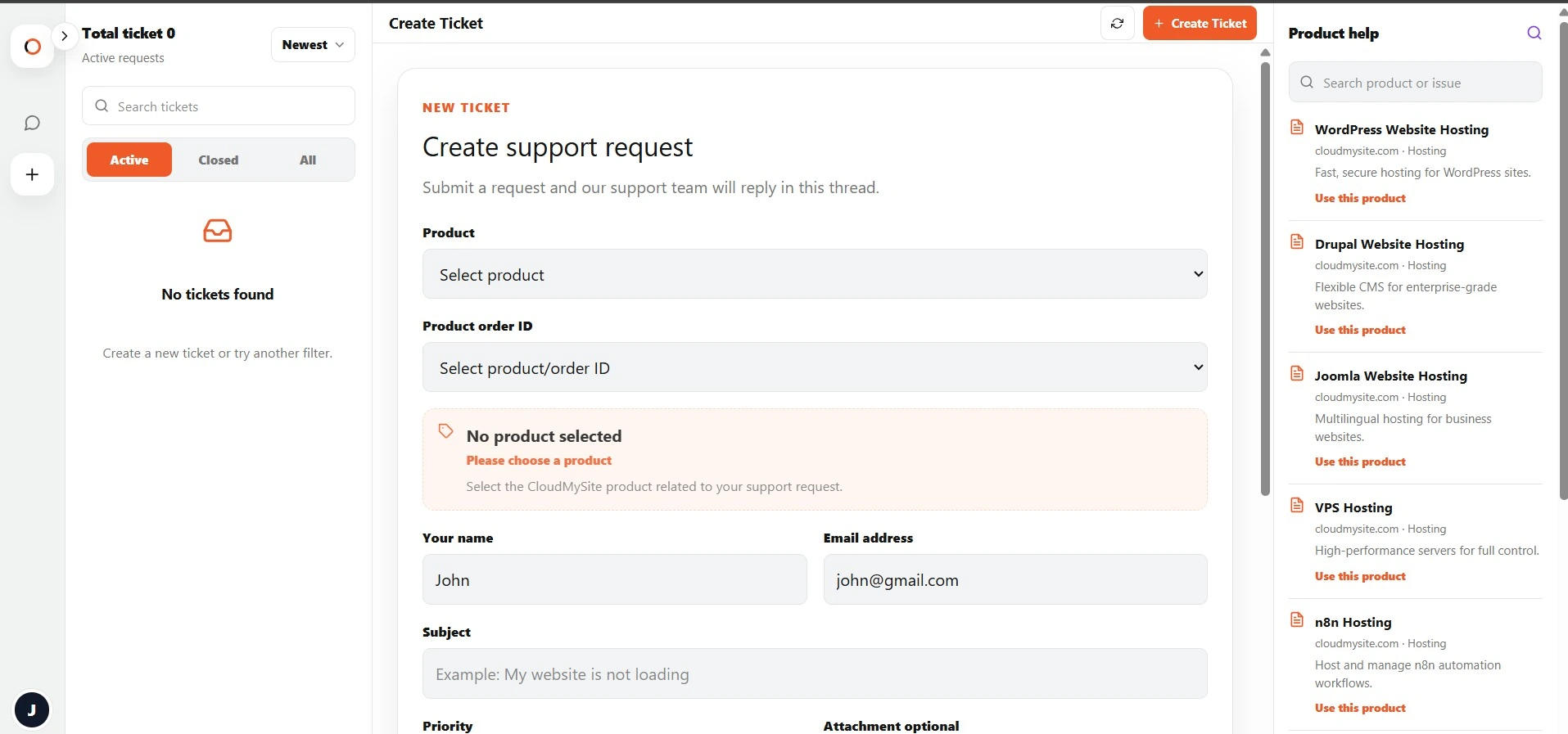 Support Center layout1