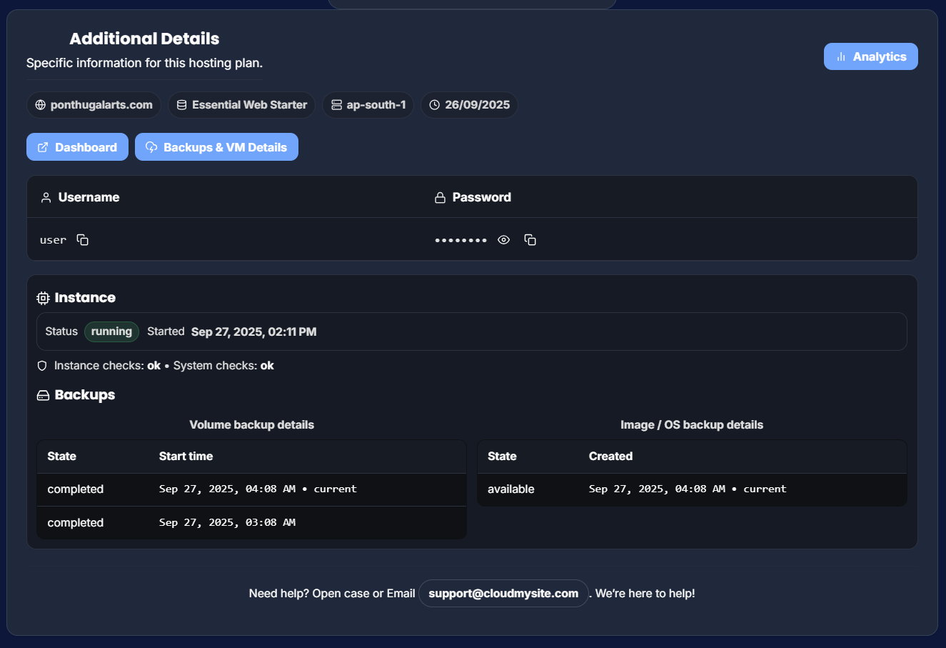 Server Additional Details
