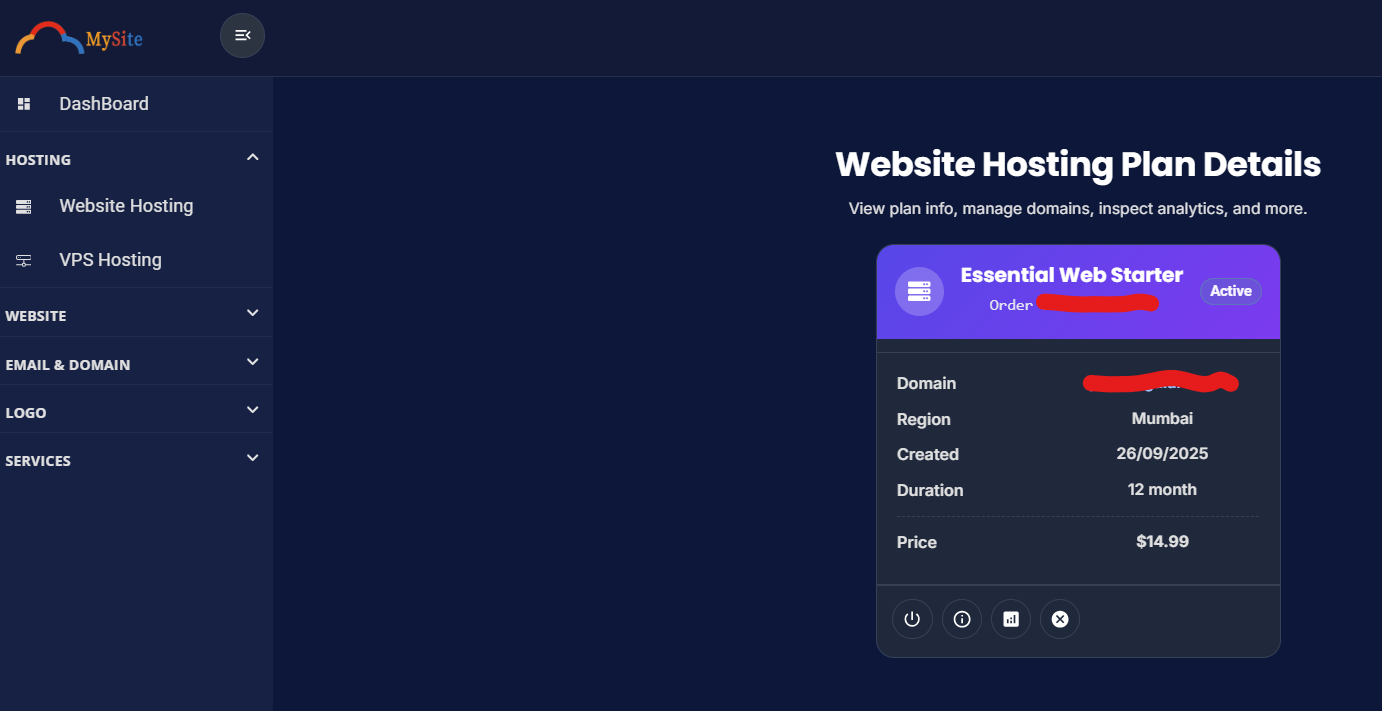 Website Hosting Card